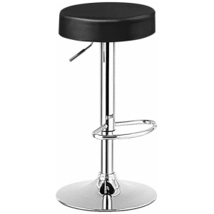 1 PC Round Bar Stool Adjustable Swivel Pub Chair-Black