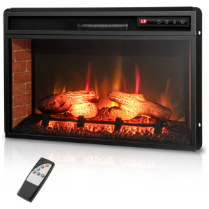 26 Inch Infrared Electric Fireplace Insert with Remote Control-Black