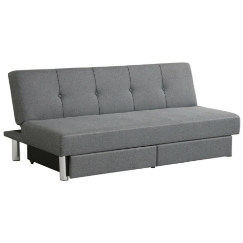 3-Seat Convertible Sofa Bed with 2 Large Drawers and 3 Adjustable Angles