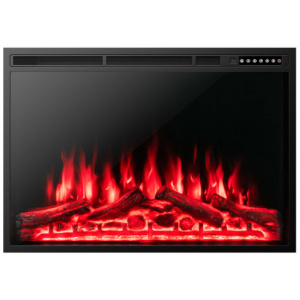 34/37 Inch Electric Fireplace Recessed with Adjustable Flames