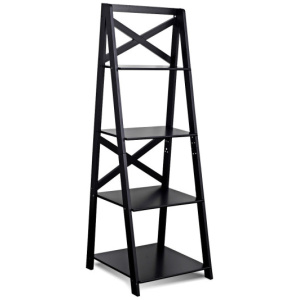 4-Tier Leaning Free Standing Ladder Shelf Bookcase