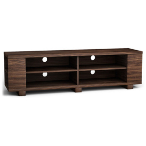 59 Inch Console Storage Entertainment Media Wood TV Stand-Walnut