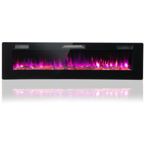 60 Inches Ultra-thin Electric Fireplace with Remote Control and Timer Function