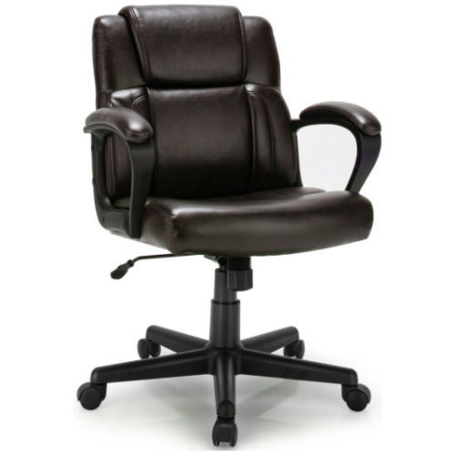 Adjustable Leather Executive Office Chair Computer Desk Chair with Armrest