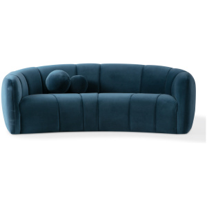 Alexis 89" Fabric Sofa, Petrol Velvet