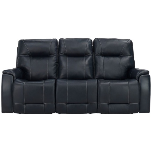 Barnett Leather Layflat Power Sofa w/ Power Headrest and Lumbar