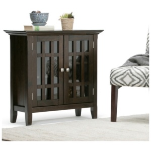 Bedford Storage Media Cabinet, Dark Tobacco Brown