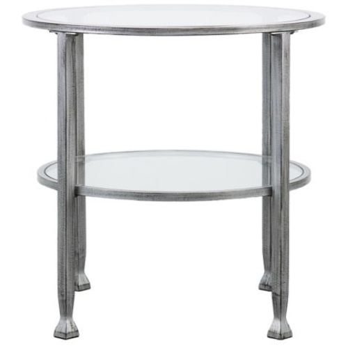 Bexley Metal/Glass Round End Table