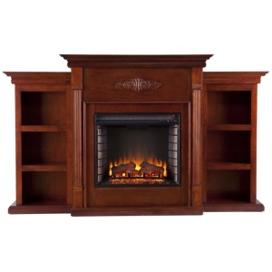 Bruton Electric Fireplace w/ Bookcases