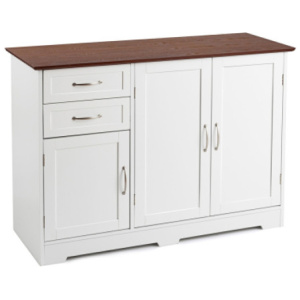 Buffet Storage Cabinet Kitchen Sideboard with 2 Drawers-White