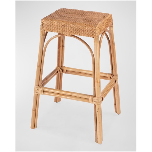 Caia Rattan Bar Stool, 30"