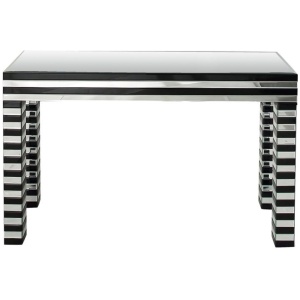 Clear and Black Waves Console Table