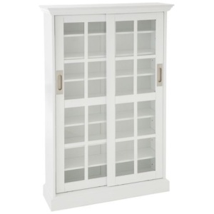 Clooney Sliding Door Windowpane Media Cabinet