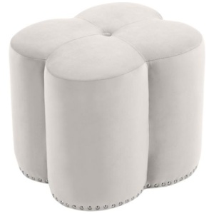 Clover Velvet Ottoman