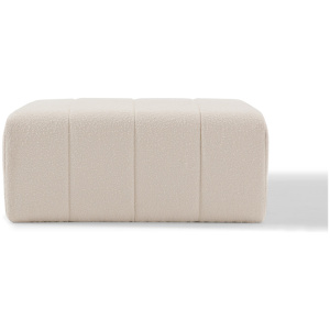 Cooper 36" Fabric Ottoman, Blanc Boucle