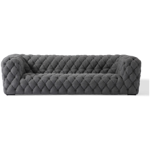 Cumulus 98" Fabric Sofa, Gris Boucle