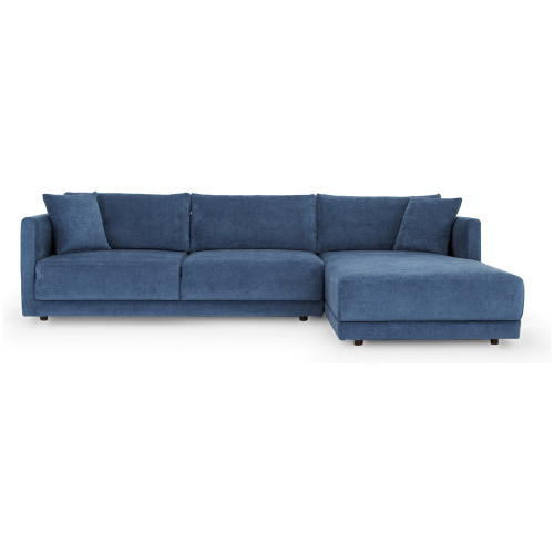 Domus 115" Fabric Sofa Sectional Right, Shadow Blue