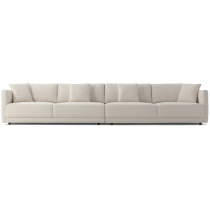 Domus 154" 2-pc Long Sofa Sectional, Blanc Boucle