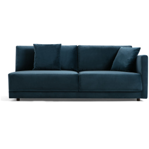 Domus 77" Right Arm Fabric Sofa, Petrol Velvet