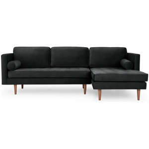 Dwell 108" Fabric Sofa Sectional Right, Anchor Velvet