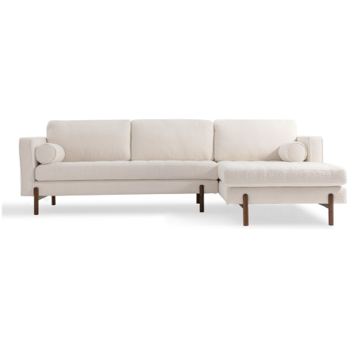 Dwell 108" Fabric Sofa Sectional Right, Blanc Boucle