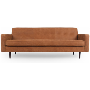 Eleanor 85" Leather Sofa, Cognac