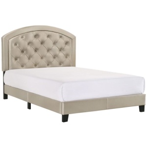 Gaby Upholstered Platform Bed with Adjustable Headboard