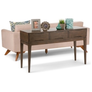 Harper Console Sofa Table, Walnut Brown