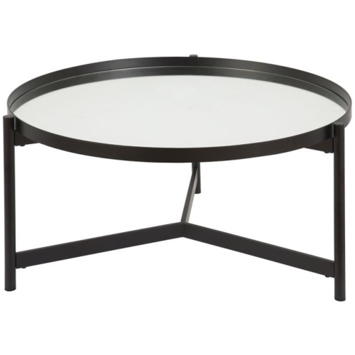 Kismet Round Coffee Table with Mirrored Top