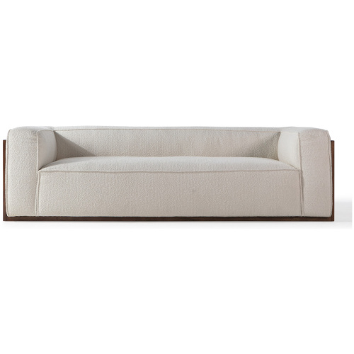 Maddox 95" Fabric Sofa, Cream Boucle