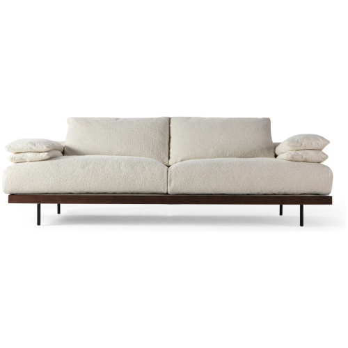 Malibu 91" Fabric Sofa Sleeper, Cream Boucle