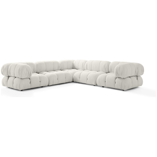 Mario Modular 115" Matera 5-pc Sofa, Blanc Boucle