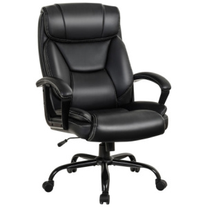 Massage Executive Office Chair with 6 Vibrating Points-Black