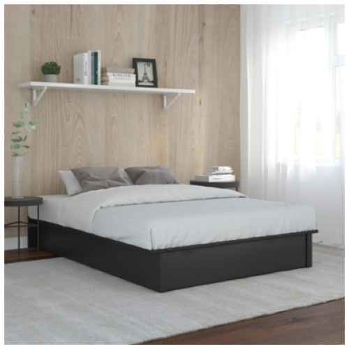 Maven Full Upholstered Platform Bed, Black