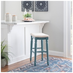 Meritt Backless Bar Stool , Blue