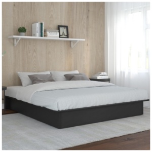 Micah Upholstered Platform Bed, Black