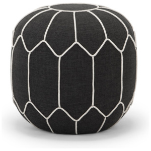 Mosaic 20" Fabric Ottoman, Cyberspace