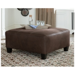 Navi Oversized Accent Ottoman, Chestnut