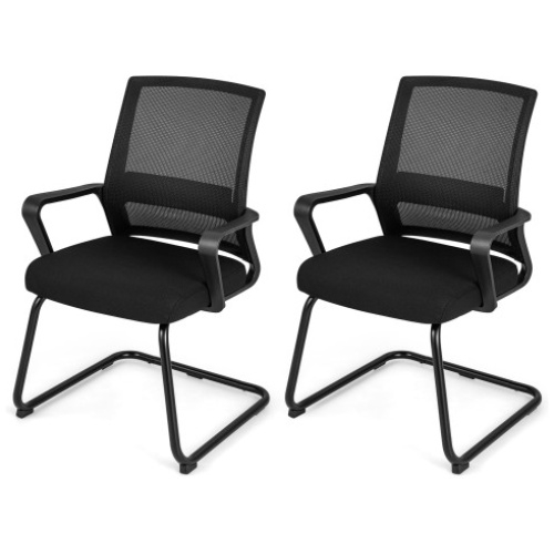 Office Guest Chair with Lumbar Support for Waiting Room-2 Pieces