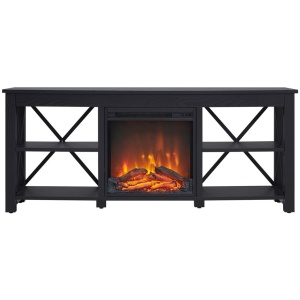 Paisley TV Stand with Log Fireplace