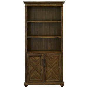 Porter Traditional Wood Bookcase With Doors