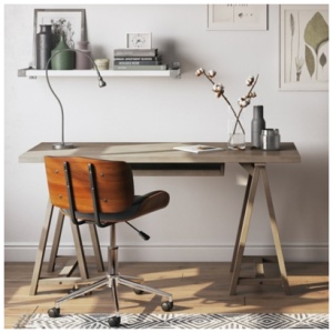 "Sawhorse 60" Writing Desk", Gray