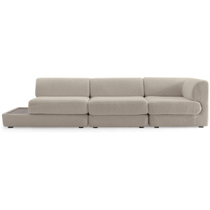 Shelter Modular 121" Gio 3-pc Right Arm Sofa, Sheep Skin