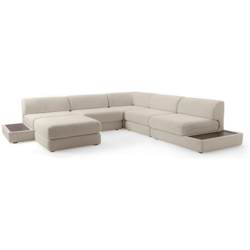 Shelter Modular 121" Jordan 6-pc Sofa, Sheep Skin