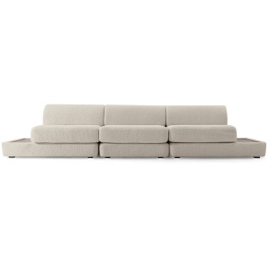 Shelter Modular 134" Camille 3-pc Sofa, Sheep Skin