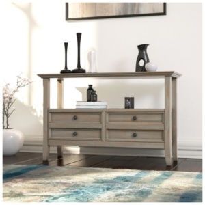 Simpli Home Amherst Console Sofa Table, Distressed Gray