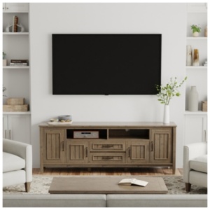 "Simpli Home Lev 72" TV Media Stand", Smoky Brown