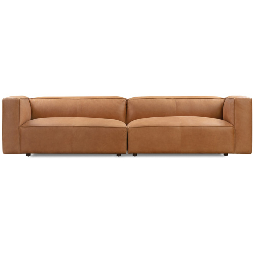 Soho 110" Leather Sofa, Milano Russet