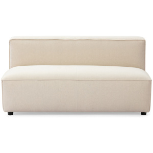 Soho 56" Armless Fabric Sofa, Canvas