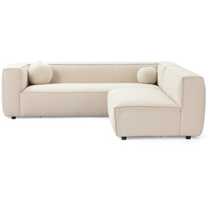 Soho 96" 2-pc Sofa Reversible Fabric Sectional, Canvas